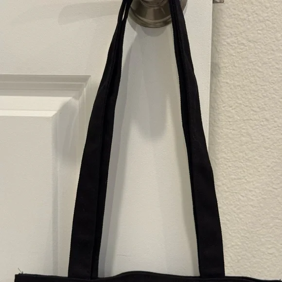 Black Canvas Tote Bag with Neon Hello Kitty Hamburger Design - Sanrio - Picture 4 of 6